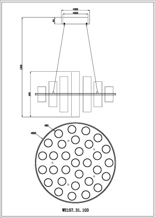 картинка Подвесной светильник Paula WE157.31.103 от магазина BTSvet