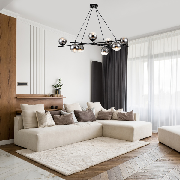 картинка Подвесной светильник Balance 1119/8S E14*40W Black от магазина BTSvet