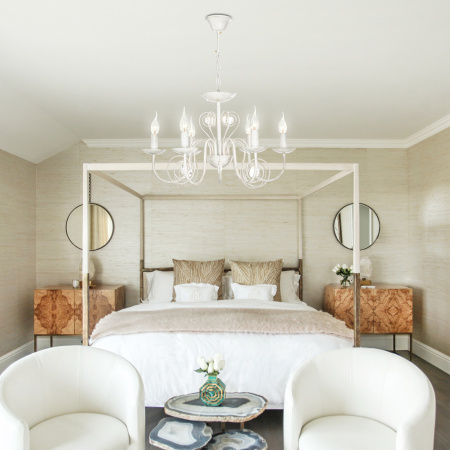 картинка Подвесная люстра Tomas 60018/6 белый с золотом от магазина BTSvet