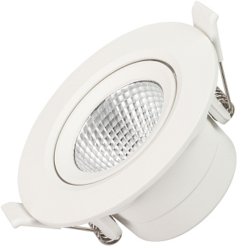 Светильник встраиваемый LED LTD-POLAR-TURN-R90-7W Warm3000 (WH, 36 deg, 230V) (Arlight, IP20 Пластик, 3 года) 032310