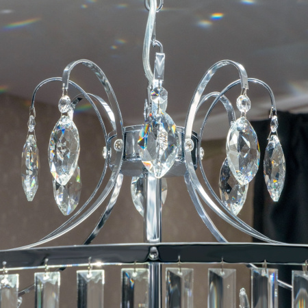 картинка Люстра подвесная хрустальная Хром Инга CL335181 от магазина BTSvet