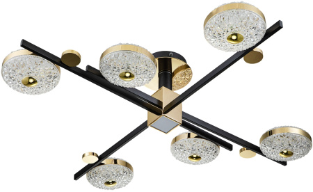 картинка Потолочная люстра Divita 10219/6 LED*78W Black/Gold от магазина BTSvet