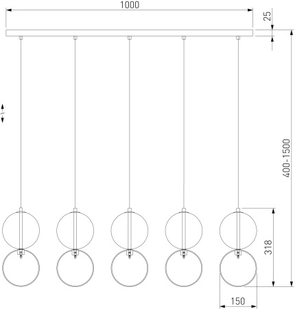 картинка Подвесной светильник Selisa 50092/5 от магазина BTSvet