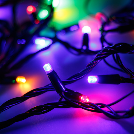 картинка Светодиодная гирлянда ARD-STRING-PRO-10000-BLACK-100LED-LIVE RGB (230V, 7W) (Ardecoled, IP65) 025838 от магазина BTSvet