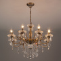 картинка Подвесная люстра 3281/8 античная бронза/прозрачный хрусталь Strotskis от магазина BTSvet