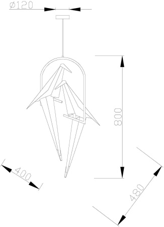 картинка Подвесной светильник светодиодный Birds V3071-2PL от магазина BTSvet