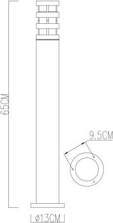 картинка Наземный светильник уличный Portico A8371PA-1BK от магазина BTSvet