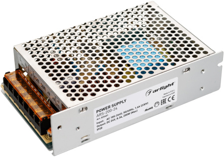 Блок питания ARS-200-24 (24V, 8.3A, 200W) (Arlight, IP20 Сетка, 2 года) 025401