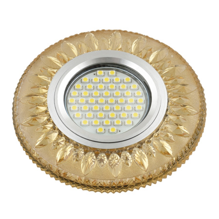 Встраиваемый светильник со светодиодной подсветкой Luciole DLS-L141 GU5.3 GLASSY/GOLD