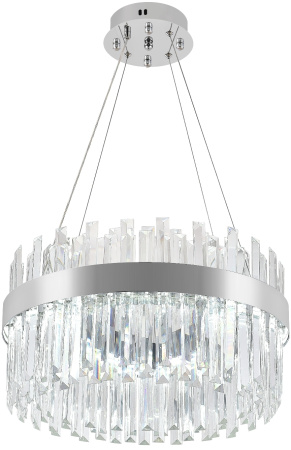 картинка Подвесная люстра хрустальная светодиодная с управлением смартфоном и пультом регулировкой цветовой температурой и яркости ночным режимом и таймером LED LAMPS 81271 от магазина BTSvet