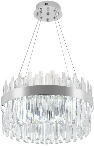 картинка Подвесная люстра хрустальная светодиодная с управлением смартфоном и пультом регулировкой цветовой температурой и яркости ночным режимом и таймером LED LAMPS 81271 от магазина BTSvet