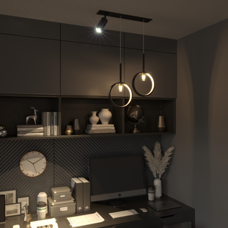 картинка Подвесной светильник светодиодный с пультом регулировкой цветовой температуры и яркости Verge 90249/3 от магазина BTSvet