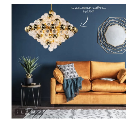 картинка Потолочная люстра светодиодная Rockfeller 100D-18 matt bronze от магазина BTSvet