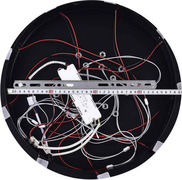 картинка Потолочная люстра светодиодная с управлением смартфоном и пультом регулировкой цветовой температурой и яркости ночным режимом и таймером HIGH-TECH LED LAMPS 82009 BLACK от магазина BTSvet