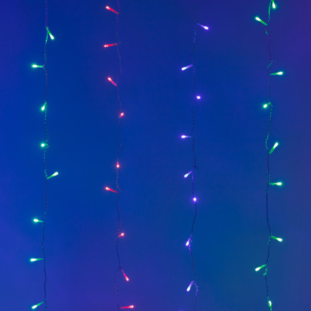 картинка Светодиодная гирлянда ARD-CURTAIN-HOME-1500x1500-CLEAR-144LED RGB (230V, 9W) (Ardecoled, IP20) 024828 от магазина BTSvet