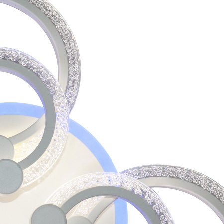 картинка Потолочная люстра светодиодная с пультом и управлением со смартфона регулировкой яркости и цветовой температуры ночной режим таймер HIGH-TECH LED LAMPS 82013 от магазина BTSvet