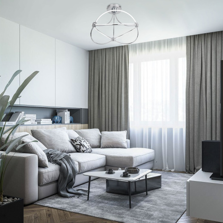 картинка Потолочная люстра светодиодная с пультом регулировкой цветовой температуры и яркости 90246/6 от магазина BTSvet