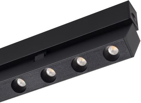 Трековый светильник светодиодный MAG-DOTS-FOLD-25-S400-12W Warm3000 (BK, 30 deg, 24V) (Arlight, IP20 Металл, 3 года) 034219