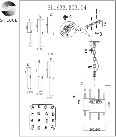 картинка Подвесная люстра ST Luce Olvera SL1633.203.04 от магазина BTSvet