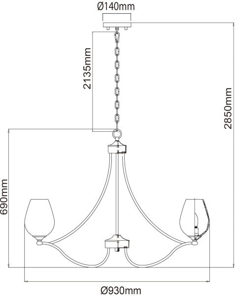 картинка Подвесная люстра Палермо 386016408 от магазина BTSvet