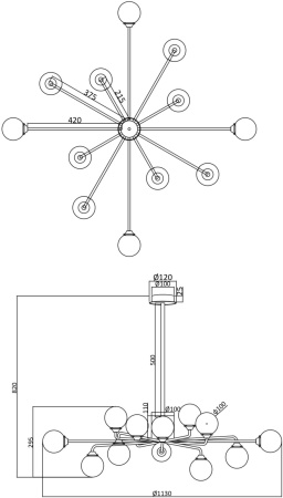 картинка Потолочная люстра Alexis FR5120PL-12G от магазина BTSvet