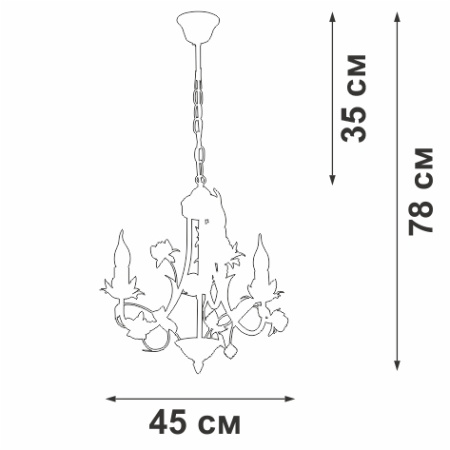 картинка Подвесная люстра V1138-0/3 от магазина BTSvet