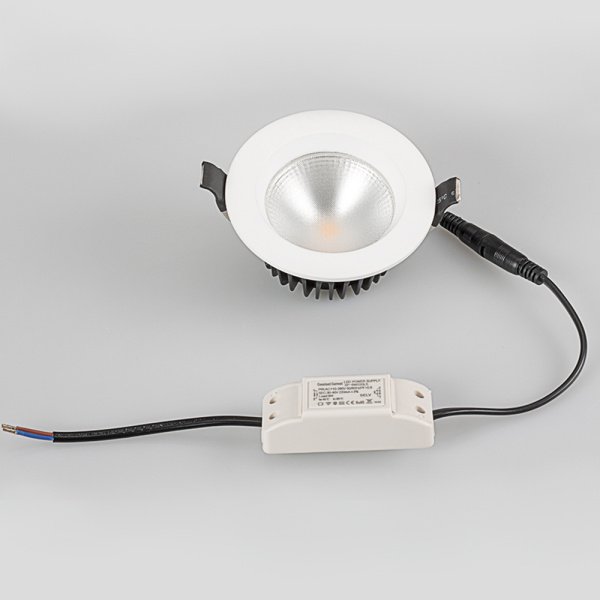 картинка Светодиодный Светильник встраиваемый LED LTD-105WH-FROST-9W Warm White 110deg (Arlight, IP44 Металл, 3 года) 021067 от магазина BTSvet