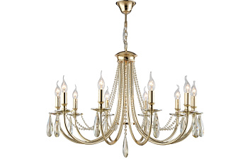 Подвесная люстра VICTORIA SP10 GOLD/AMBER