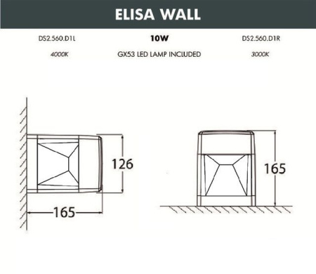 картинка Настенный светильник Elisa Wall DS2.560.000.LXD1L от магазина BTSvet