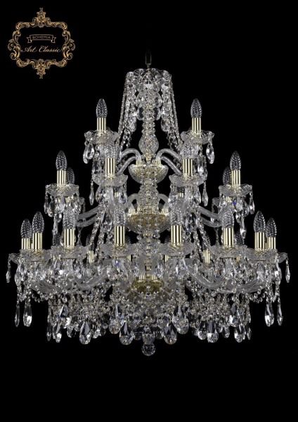 Хрустальная подвесная люстра 11.25.16+8+4.300.3d.Gd.Sp