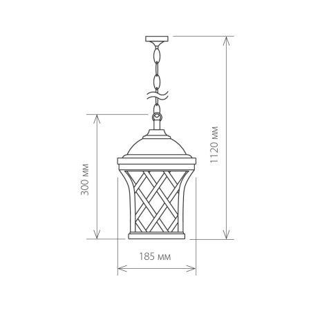 картинка Уличный светильник подвесной Cassiopeya H черное золото от магазина BTSvet