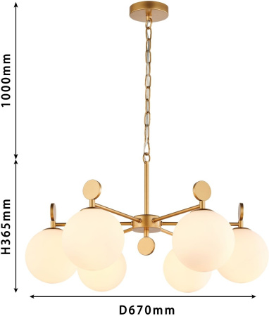 картинка Подвесная люстра Absolute 2928-6P от магазина BTSvet