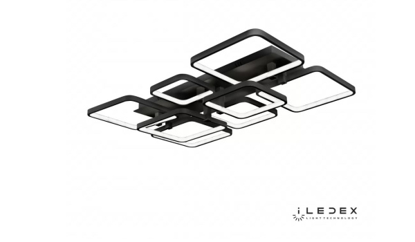 картинка Потолочная люстра светодиодная диммируемая с пультом Satellite 6813-8N-X-T BK от магазина BTSvet