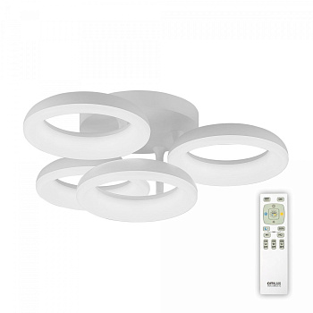 Потолочная люстра светодиодная с управлением смарфоном и пультом регулировка яркости и цветовой температуры Паркер Смарт CL225A140E RGB