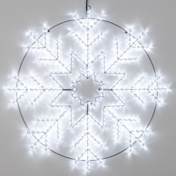 картинка Световая фигура светодиодная ARD-SNOWFLAKE-M8-950x950-540LED White (230V, 33W) (Ardecoled, IP65) 034254 от магазина BTSvet