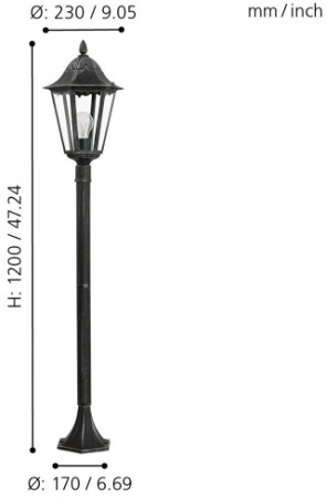 картинка Наземный фонарь уличный Navedo 93463 от магазина BTSvet