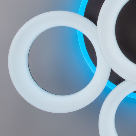 картинка Потолочная люстра светодиодная с управлением смарфоном и пультом регулировка яркости и цветовой температуры Паркер Смарт CL225A165E RGB от магазина BTSvet