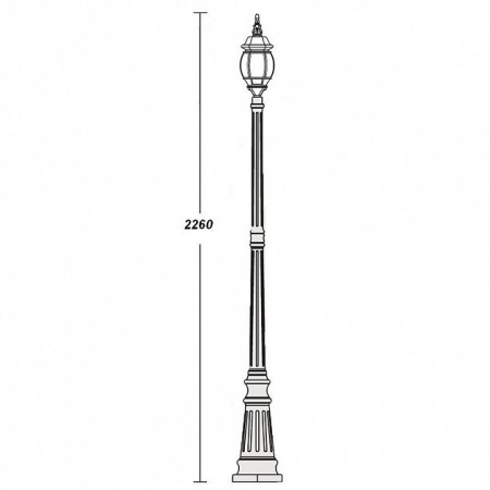 картинка Наземный фонарь 83409S W от магазина BTSvet