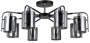 картинка Потолочная люстра на штанге Elegant 671/8P E14*40W Chrome от магазина BTSvet