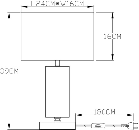 картинка Интерьерная настольная лампа с выключателем Clint A4022LT-1CC от магазина BTSvet