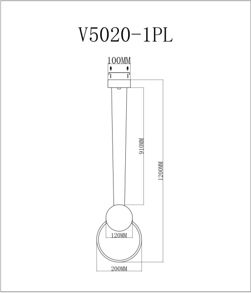 картинка Подвесной светильник светодиодный Yumi V5020-1PL от магазина BTSvet