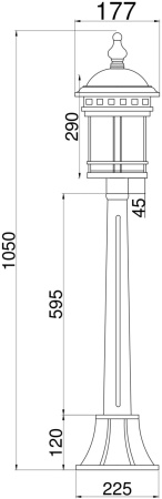 картинка Наземный фонарь Salamanca O031FL-01BR IP44 от магазина BTSvet