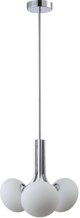 Потолочная люстра на штанге Alicia SP3 Chrome/White