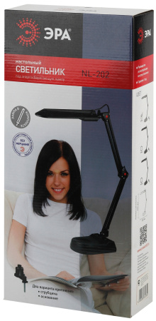 картинка Офисная настольная лампа с выключателем NL-202-G23-11W-W от магазина BTSvet