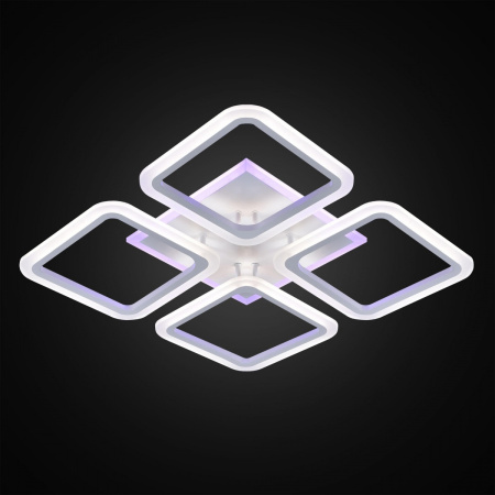 картинка Потолочная люстра светодиодная с пультом и управлением смартфоном регулировкой цветовой температуры и яркости RGB Марсель Смарт CL232A140E от магазина BTSvet