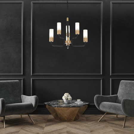 картинка Подвесная люстра Level 2108/6P E14*40W Black/Gold от магазина BTSvet