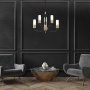 картинка Подвесная люстра Level 2108/6P E14*40W Black/Gold от магазина BTSvet