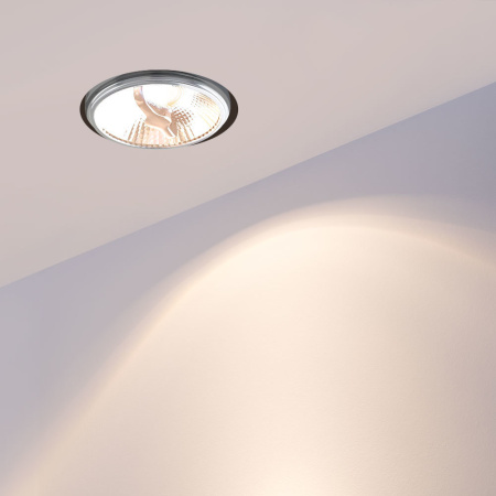 картинка Лампа AR111-FORT-GU10-12W-DIM Day4000 (Reflector, 24 deg, 230V) (Arlight, Металл) 026879 от магазина BTSvet