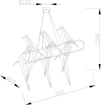 картинка Подвесной светильник светодиодный Birds V3073-6PL от магазина BTSvet