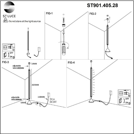 картинка Напольный светильник ST Luce ST901.405.28 от магазина BTSvet